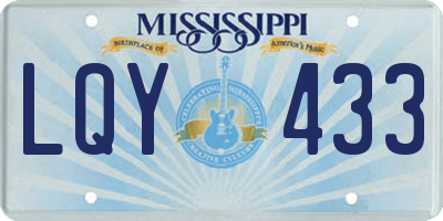 MS license plate LQY433