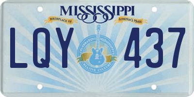 MS license plate LQY437
