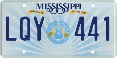 MS license plate LQY441