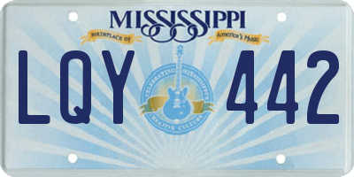 MS license plate LQY442