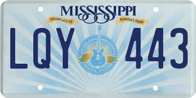 MS license plate LQY443