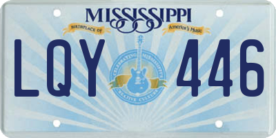 MS license plate LQY446