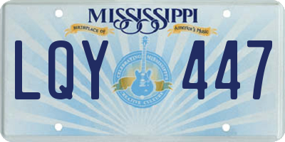 MS license plate LQY447