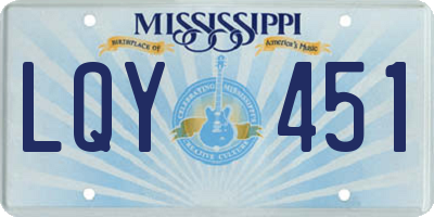 MS license plate LQY451