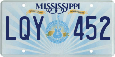 MS license plate LQY452