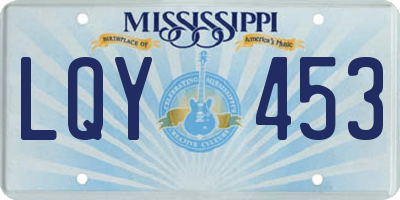 MS license plate LQY453