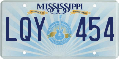MS license plate LQY454