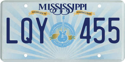 MS license plate LQY455