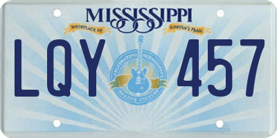 MS license plate LQY457