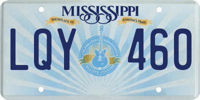 MS license plate LQY460