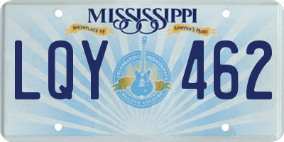MS license plate LQY462
