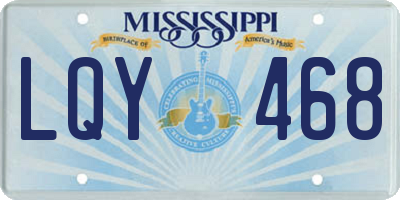 MS license plate LQY468