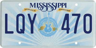 MS license plate LQY470
