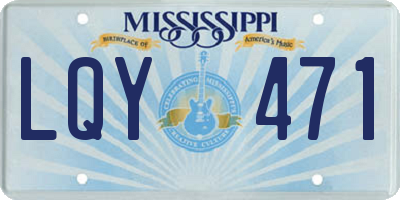 MS license plate LQY471
