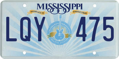 MS license plate LQY475