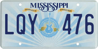 MS license plate LQY476