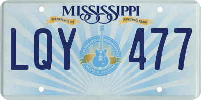 MS license plate LQY477