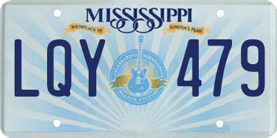 MS license plate LQY479