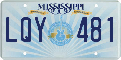 MS license plate LQY481