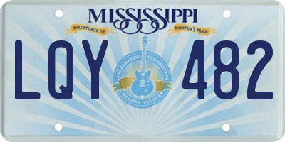 MS license plate LQY482