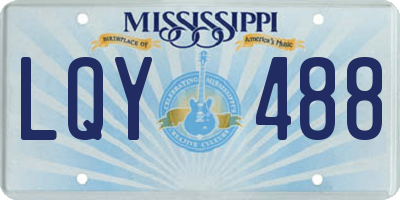 MS license plate LQY488