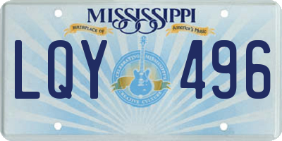 MS license plate LQY496