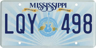MS license plate LQY498