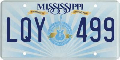 MS license plate LQY499