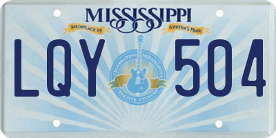 MS license plate LQY504