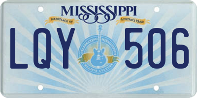 MS license plate LQY506