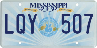 MS license plate LQY507