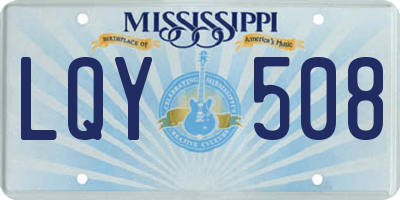 MS license plate LQY508