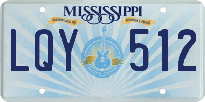 MS license plate LQY512
