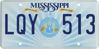 MS license plate LQY513