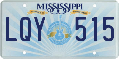 MS license plate LQY515