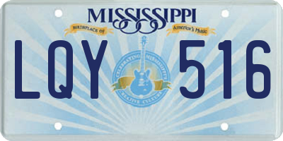 MS license plate LQY516
