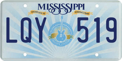 MS license plate LQY519
