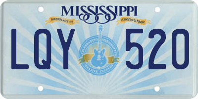 MS license plate LQY520