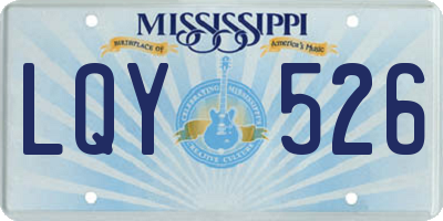 MS license plate LQY526