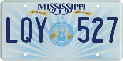 MS license plate LQY527