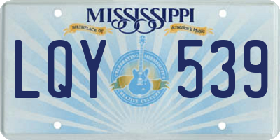 MS license plate LQY539