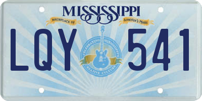 MS license plate LQY541