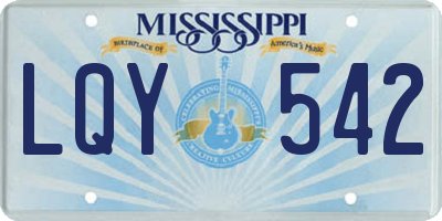 MS license plate LQY542