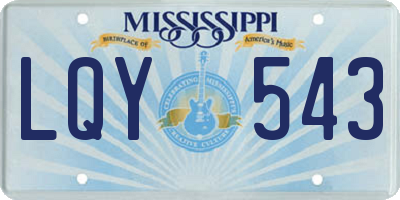 MS license plate LQY543