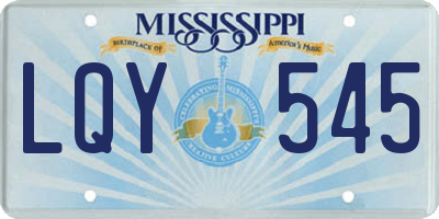 MS license plate LQY545