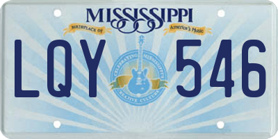 MS license plate LQY546