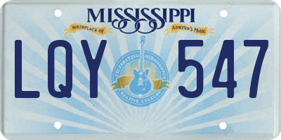 MS license plate LQY547