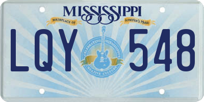 MS license plate LQY548