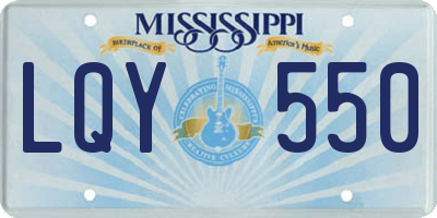 MS license plate LQY550