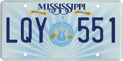 MS license plate LQY551